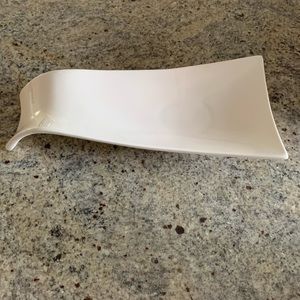 SPOON REST WHITE CERAMIC MODERN CONTEMPORARY